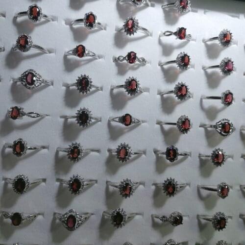 Factory direct sale natural classic creative ladies garnet net red open adjustable ring simple and generous random delivery