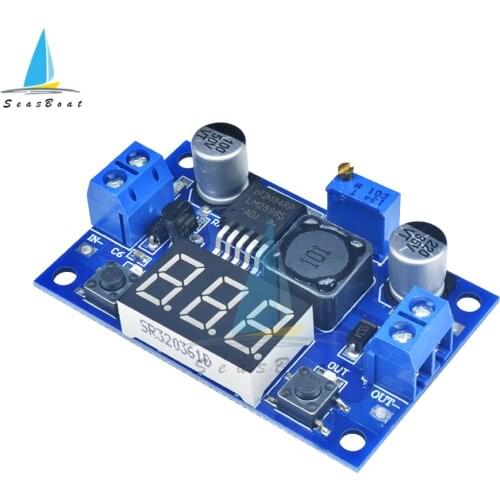 DC 4.0-40 to 1.3-37V LM2596S LM2596 Adjustable Step-Down Power Module LED Digital Voltmeter DC-DC Buck Module