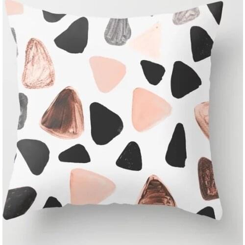 Pink Pillow Cover Nordic Green Leaf Pillow Case Kitten Throw Pillows for Living Room Sofa Cushion Cover Office Sleep Car home 60