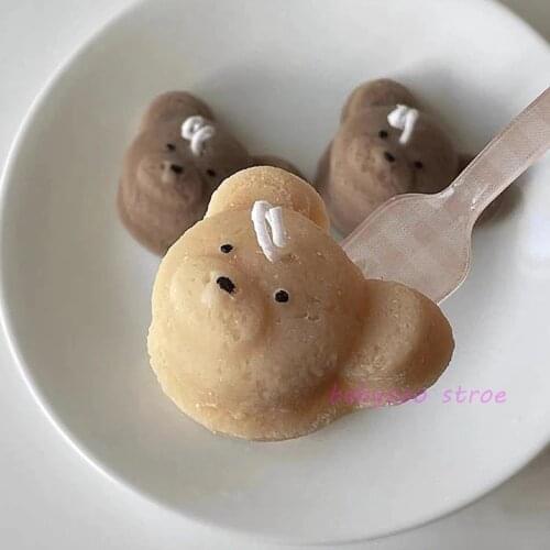 Bear Cake Silicone Mold Aromatherapy Candle Making Teddy Bear Head Candle Mold Home Cake Candle Decoration