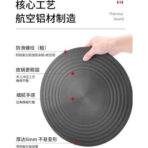 Heat Transfer Plate Gas Stove Gas Stove Anti-Burning Black Heat Conduction Plate Enamel Pot Pot Bottom Household Defrost Pot