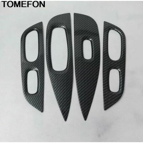 TOMEFON For Nissan Rogue X-Trail T32 2014 2015 2016 2017 2018 Interior Door Armrest Cover Trim Window Switch Button Moulding ABS