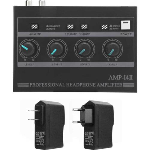 Network player desktop digital music player Headphone Amplifier 4‑Channel Ferroalloy Mono/Stereo Monitor Set AMP‑i4Ⅱ