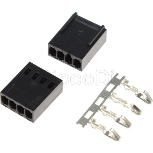 10/20/50Set High quality 4 Pin 4pin PWM Fan Male connector with Female terminal Pins - Black