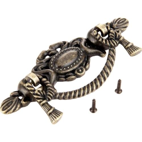 1x Retro Kitchen Drawer Cabinet Door Handle Furniture Knobs Hardware Cupboard Antique Pull Handles Bronze
