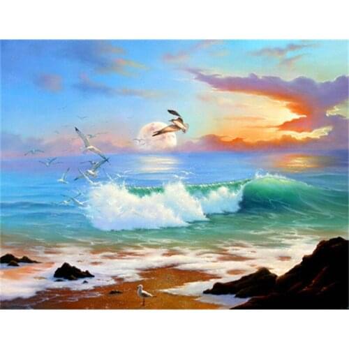 2016 New Arrived Needlework DIY Diamond Painting Cross Stitch wall art decor Diamond Embroidery Wonders of the sea A5634R