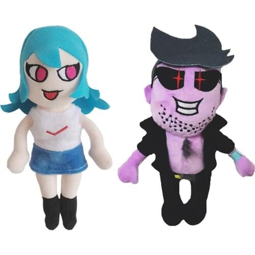25cm Friday Night Funkin Sky Plush Toy Friday Night Funkin Boyfriend Spooky Month Skid and Pump Soft Stuffed Animal Dolls Toys