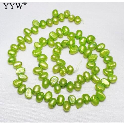 5-6mm Cultured Baroque Freshwater Pearl Beads Nuggets For Diy Necklace Bracelat Jewelry Making Finding Approx 0.8mm