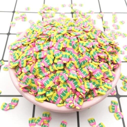 50g Nail Art Stickers Ice Cream Slice Polymer Hot Clay Sprinkles for Crafts Making DIY Phone Home Accessories: 5mm