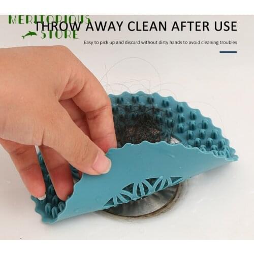 Anti-blocking Floor Drain Sewer Outfall Strainer Sink Filter Kitchen Bathroom Silicone Sucker Hair Stopper & Catcher Accessories