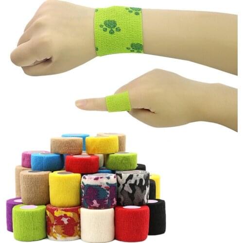 4.5M Non-woven Medical Bandage printing adhesive care wound dressing for ankle Hand Leg Sports camping travel first aid survival