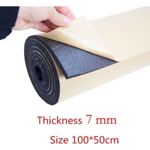 EE support 2Roll 7mm Car Sound Proofing Deadening Vehicle Insulation 100*50cm High quality Close Cell Foam Auto Accessories