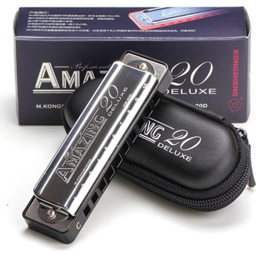 Kongsheng10 Hole Blues Harmonica Mouth Ogan Instrumento Musical armonica chave boca Diatonica Woodwind Instruments Mondharmonica