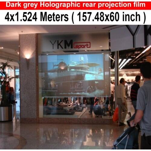 Hot sale! Optical Self-adhesive Rear Projection Screen Film, PET film optical projection screen (1.524*4M dark grey )