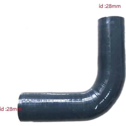 ID: 28mm 90 Degree Standard Elbow silicone hose leg lenght:150mm