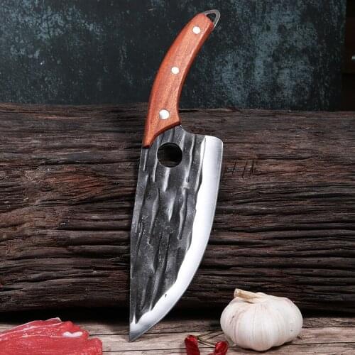 7.5 Inch Forged Boning Knife Sharp Pork Beef Mutton Butcher Knife 50Cr15 Carbon Steel Chef Meat Cleaver Cutting Kitchen Tools