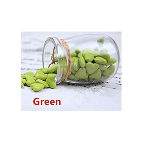 MDLG Vintage 90pcs Green Heart Shape Bottled Glass for Wax Seal Sealing Stamp Wedding Invitations Adhesive Wax Sticks Beads