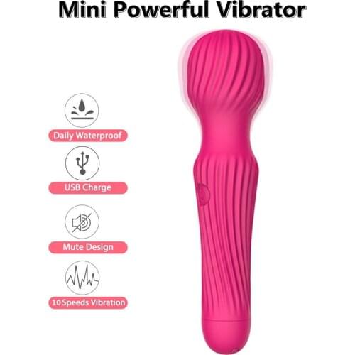 Mini AV Vibrator Clitoris Stimulator Magic Wand for Women G Spot Massager Dildo Penis Vibrating Sex Toys for Adults Couples