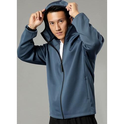 Mens Running Jacket Sports Fitness Long Sleeves Hooded Coat Outdoor Training Jogging Clothing Sportswear Zipper Casual Hoodie