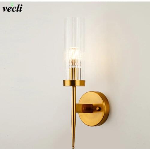 Nordic Wall lamp stairs Led wall light for home bedroom Bathroom Corridor Mirror Lights E14 Glass shade wall sconce wandlamp