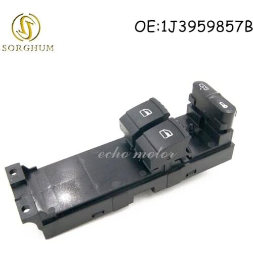 New 1J3 959 857 1J3959857B Master Panel Power Window Switch For VW Golf MK4 2 Door Left Driver Side 1J3959857