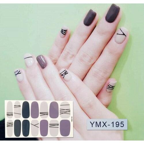 New Design Full Cover Nail Sticker Stripes Christmas Mixed Decals Stickers for Nail Designs Wrap Paper Foil Tips Tattoo Manicure