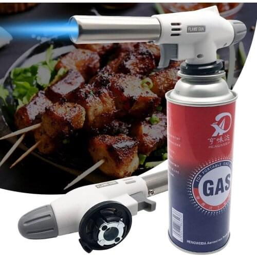 New Gas Torch Flame Gun Blowtorch Cooking Soldering Butane AutoIgnition Gas Lighter Heating Welding Flame Gun Outdoor Tools