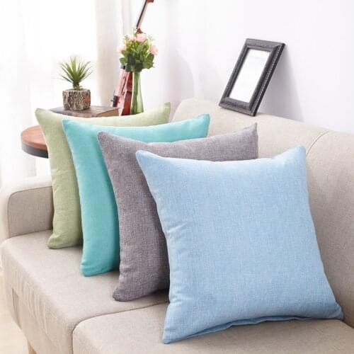 45X45cm Solid Rectangle Pillowcase Linen Pillowcase Decorative Pillows For Sofa Seat Cushion Contemporary Home Decor