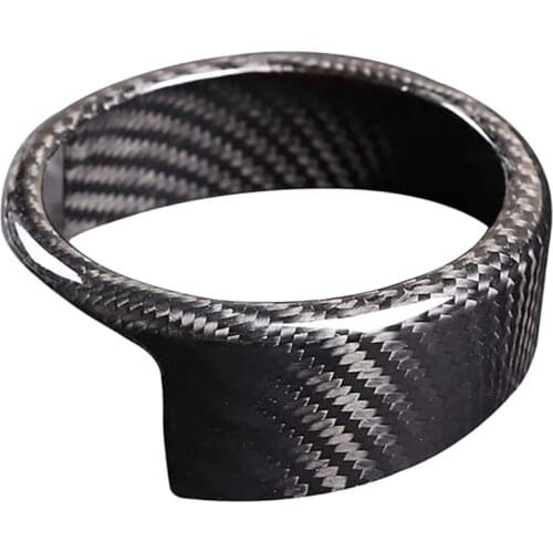 Carbon Fiber Rear Grille Front Grill Logo Decor Ring Black Trimmed Frame Fits for Alfa Romeo Giulia 2017-2020