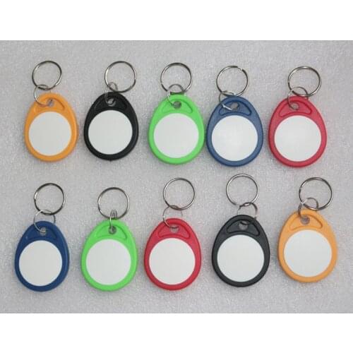 100pcs/lot T5577 Rewritable Programmable RFID 125 KHz Keychain Keyfobs Key Finder For Copy EM4100 Cards