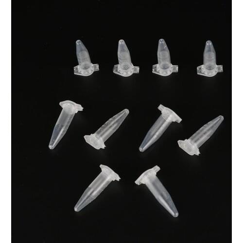 50Pcs 0.5ml Plastic Snap Cap Centrifuge Tube Sample Vial Container Laboratory Test Tube School Teaching Equipment