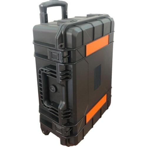 Big size Anti-fall plastic Electrician Tool Box with pick pluck sponge,wheeled travel case