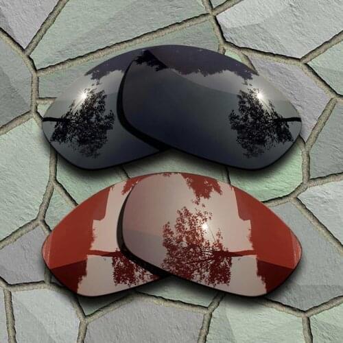 Grey Black&Bronze Brown Sunglasses Polarized Replacement Lenses for Oakley Straight Jacket 2007