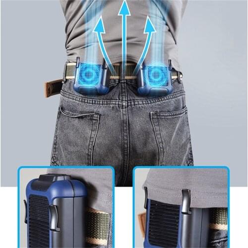 Newest Usb Portable Personal Hanging Waist Fan With Recharge Battery Ultra Quiet Electric Fan Aire Acondicionado Portatil#g4