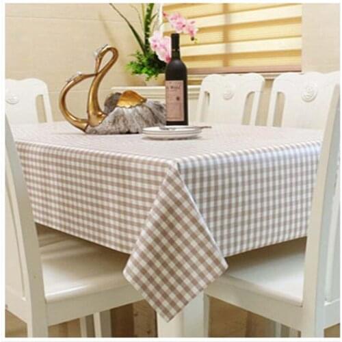 PVC Blend Waterproof oilproof tablecloth Plastic rectangular square padded table cloth coffee table disposable tablecloth