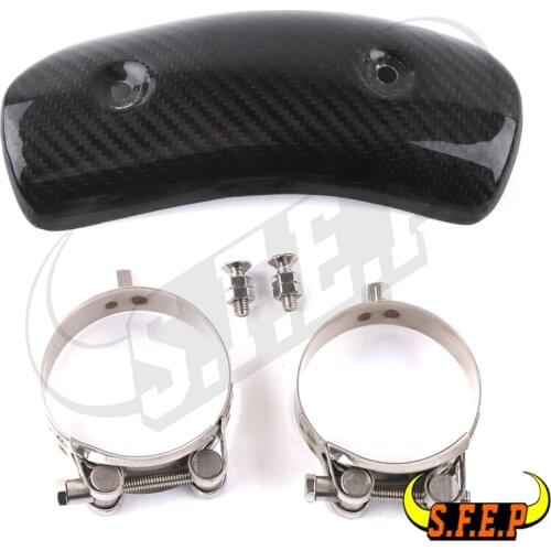 Motorcycle Fibre Carbon Discharge Protection Silencer Heat Pipe Protection Screen Coverage For Kawasaki Z1000 & Z900RS & Z900