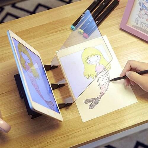 Mirror Reflection Drawing Board Tablet Digital Graphics Pad USB LED Light Copy Board Electronic Art Graphic Painting Table