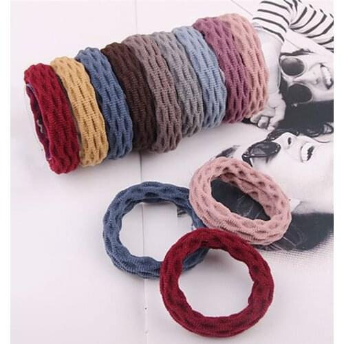 10Pcs Women Girls Simple Basic Elastic Hair Bands Ties Scrunchie Ponytail Holder Rubber Bands Fashion Headband Hair Accessories