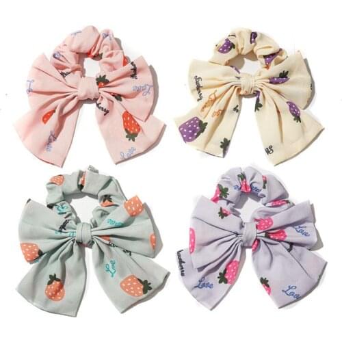 Women Hearwear Girls Hair Tie Striped Lady Scrunchies Ponytail Hair Female Holder Rope Pineapple Print Hair Accessories