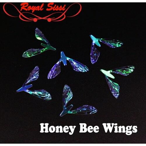 10pairs/box clear flat honeybee wings pearlescent thin film fly tying materials quintessential wasp reel wings insect lure bait