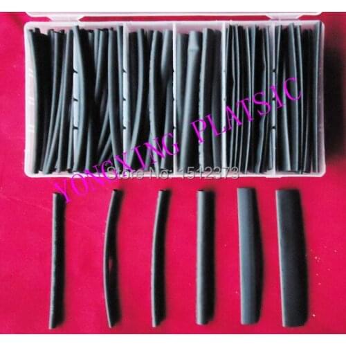 100pcs/box heat shrink tubing 3.0/4.0/5.0/6.0/7.0/10.0mm black color