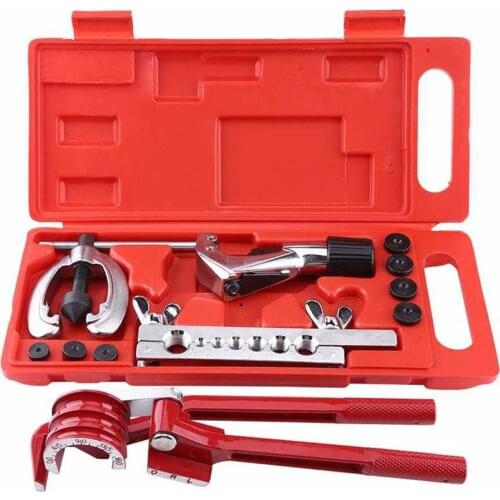 11pcs Pipe Flaring Kit Brake Fuel Tube Repair Flare Kit With Cutter Bending Tool Set For Cutting Flaring Tools for Refrigeration