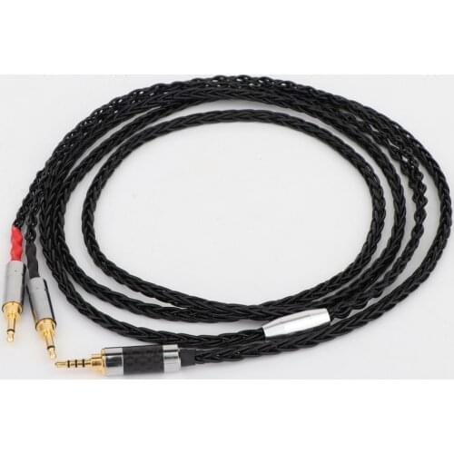2.5mm 8core Silver Plated Headphone Upgrade Cable for HE1000 HE400S HE560 Oppo PM-1 PM-2