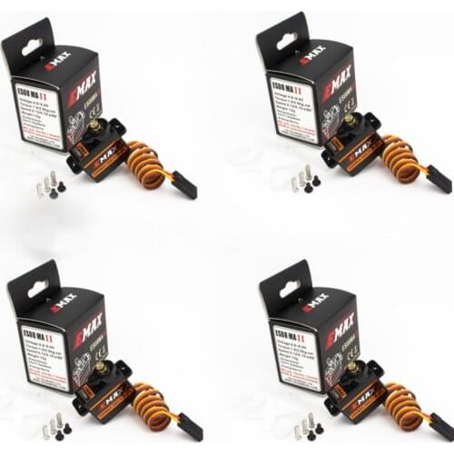 4PCS 8PCS Original EMAX ES08MAII 12g Mini Metal Gear Analog Servo Box Version for RC 450 Helicopter Airplane Robot DIY Parts