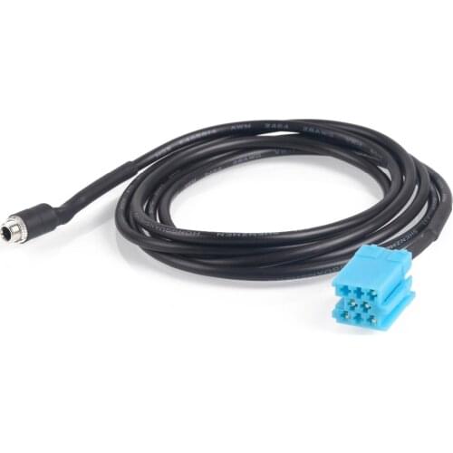 Car 3.5mm Female 8pin Audio Music AUX Cable Input Adapter For Mercedes Benz Smart 450