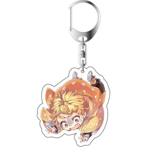 Anime Demon Slayer Kimetsu No Yaiba Keychain Kamado Tanjirou Nezuko Agatsuma Zenitsu Cosplay Accessories Key Chain
