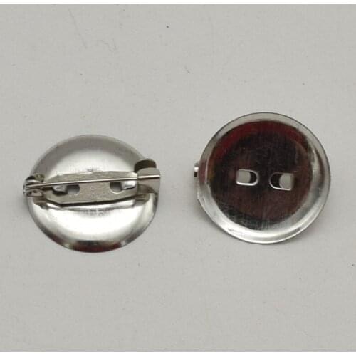 500pcs 20mm Silver Colour Brooch Pin Discs & Backs Costume Tools Craft for jewelry