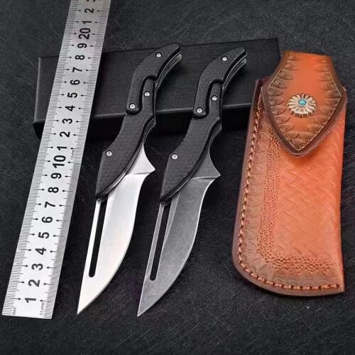D2 Steel Dalbergia Wood Handle High Hardness Folding Knife Outdoor EDC Portable Tactical Knife Household Sharp Fruit Knife