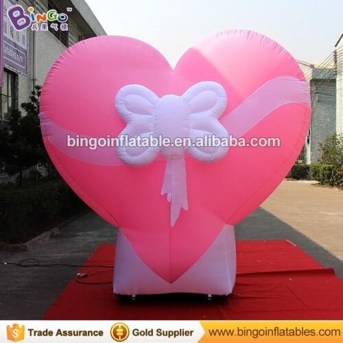 2.5X1X2.5 Meters inflatable big heart Valentines Day decorative blow up balloon type heart shape replica with blower toys