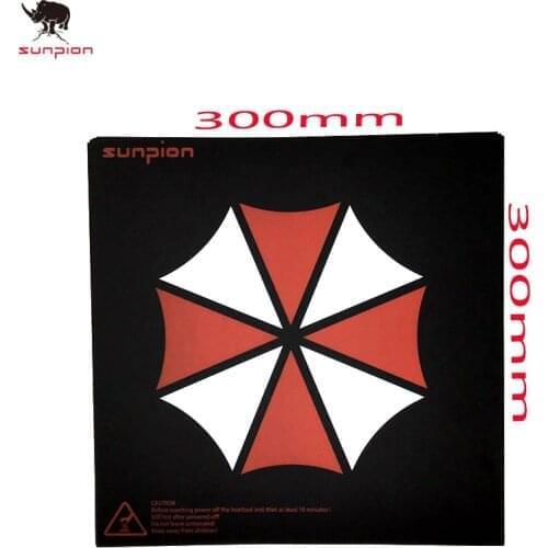 SUNPION 3D Printer Parts Heat Bed Build Surface 3D Printer Heat Bed sticker Sheet 11.4 x11.4 (300mm*300mm) for cr-10 2Pcs/Lot